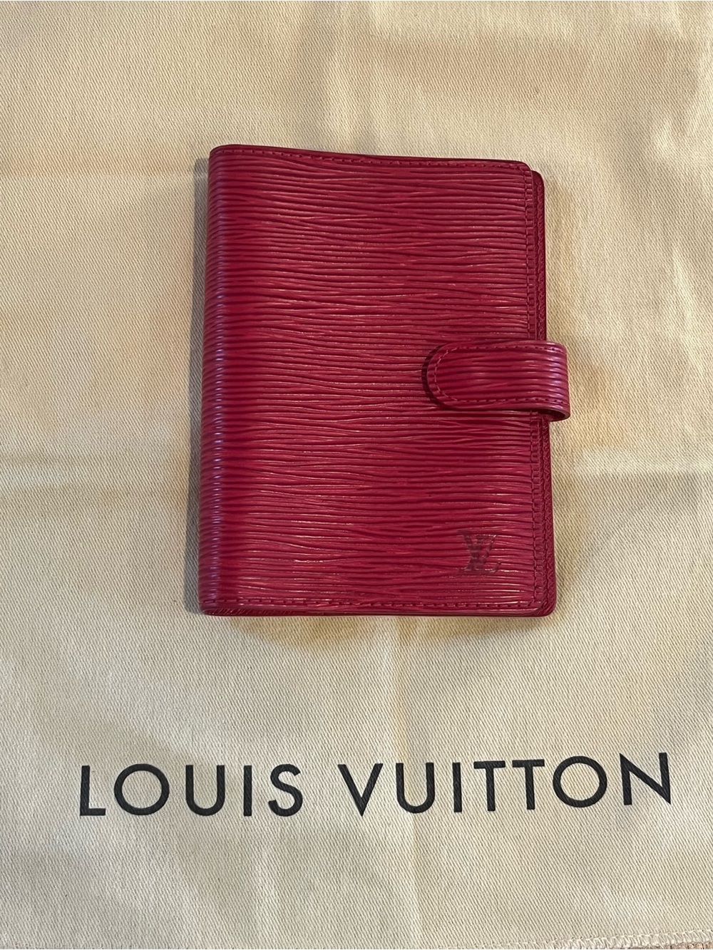 Louis Vuitton Red Epi Leather Agenda